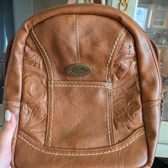 b.o.c. Handbags - B.O.C. Brown Leather Backpack